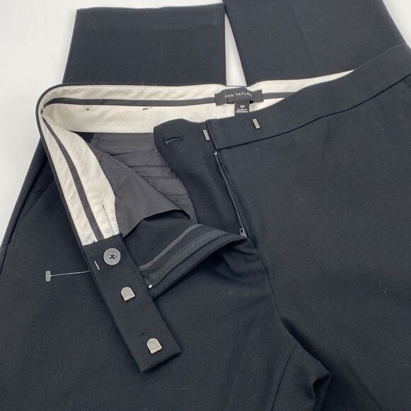 NWOT Ann Taylor Women's Tailored Fit Trouser Pants Hook Closure Black Size 10 - Picture 4 of 11